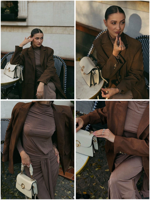 Set Natalia - Geanta alba si Portofel