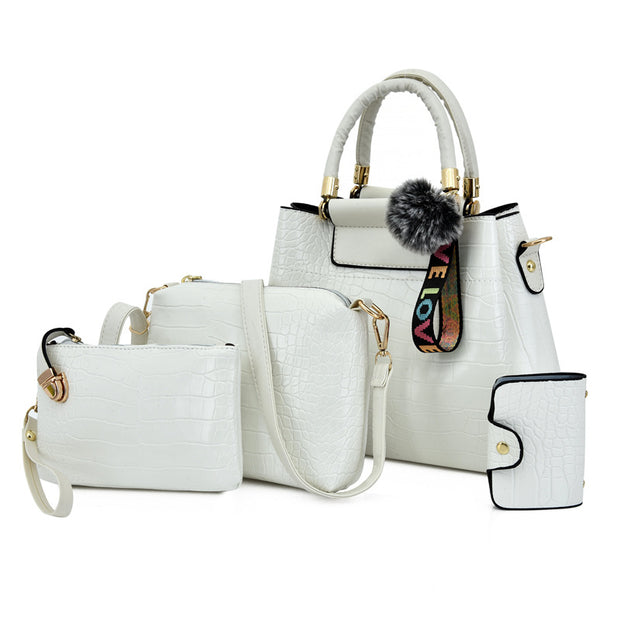 Set geanta alba Kendra - 4 piese - TIARA CONCEPT STORE