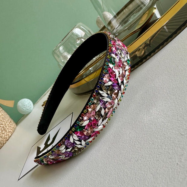 Bentita cu pietre roz - TIARA CONCEPT STORE