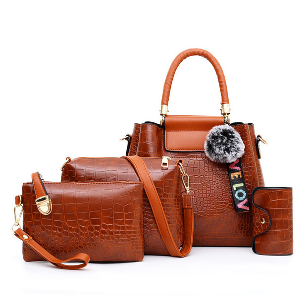 Set geanta maro Kendra - 4 piese