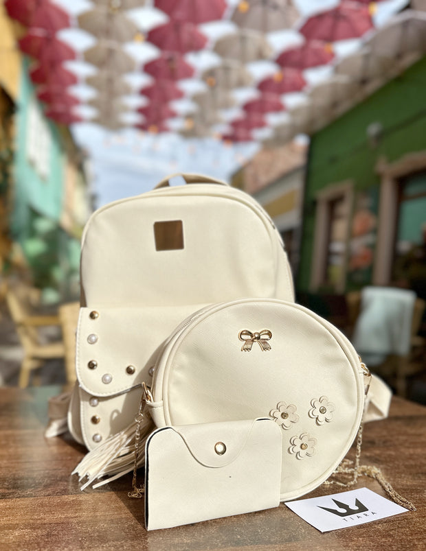 Rucsac crem 3 in 1 Perla - TIARA CONCEPT STORE