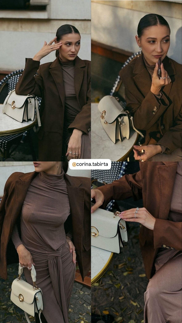 Set Natalia - Geanta alba si Portofel