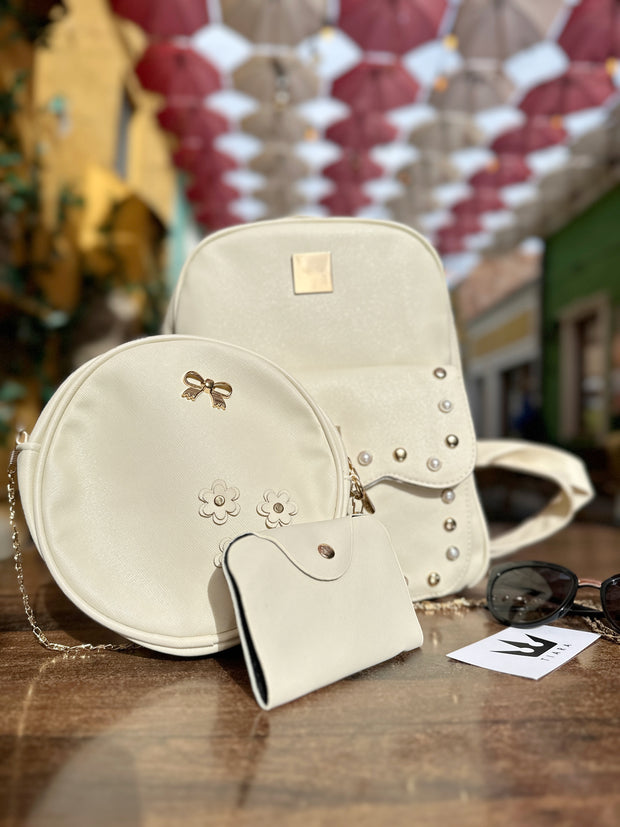 Rucsac crem 3 in 1 Perla - TIARA CONCEPT STORE