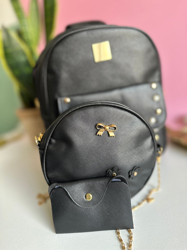Rucsac negru 3 in 1 Perla - TIARA CONCEPT STORE