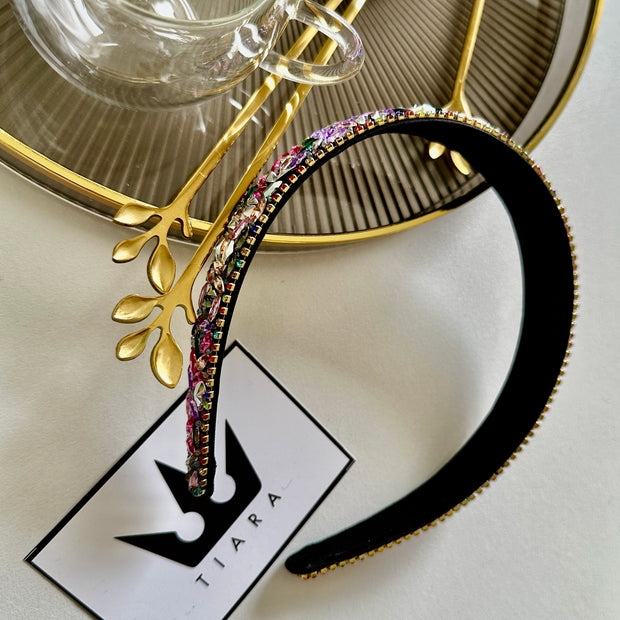 Bentita cu pietre roz - TIARA CONCEPT STORE