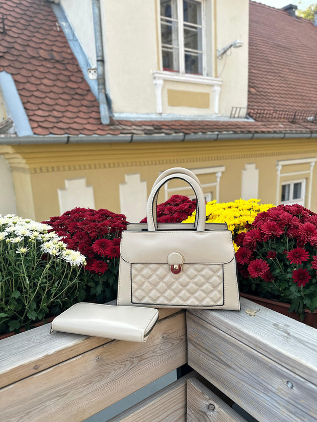 Set Julia - Geanta bej si Portofel