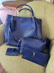 Set genti albastre Selena 4 in 1