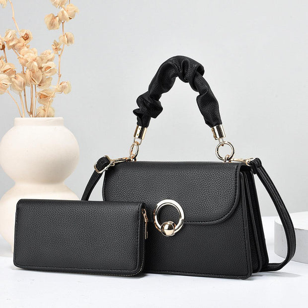 Set Natalia - Geanta neagra si Portofel