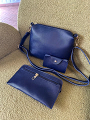 Set genti albastre Selena 4 in 1