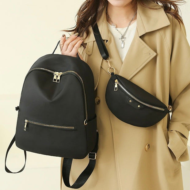 Set Rucsac + Borseta Kim negru