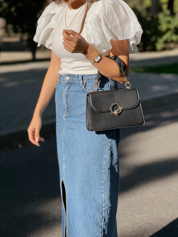 Set Natalia - Geanta neagra si Portofel