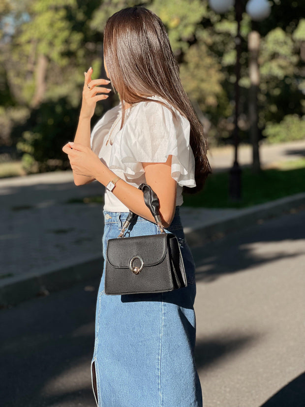 Set Natalia - Geanta neagra si Portofel