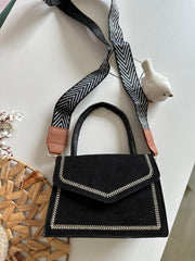 Geanta neagra catifea Carmen - TIARA CONCEPT STORE
