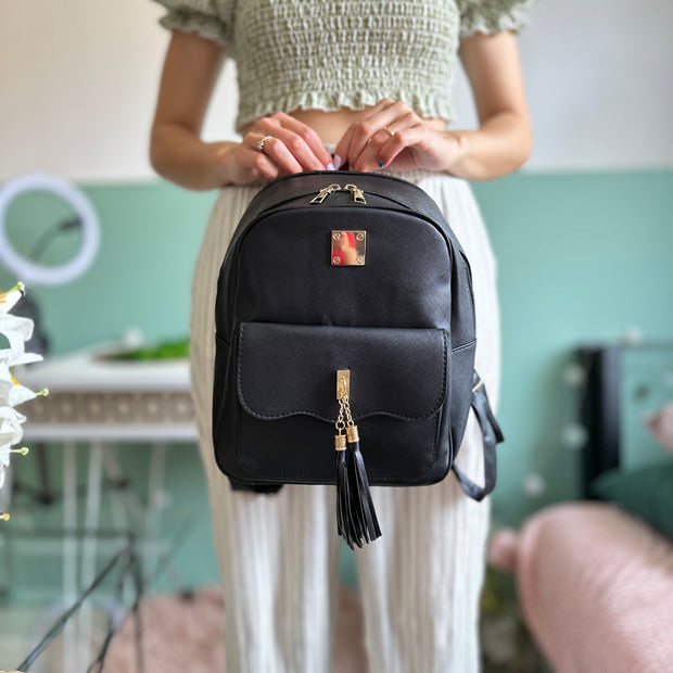 Rucsac negru Cleo - 4 piese