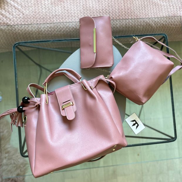 Set genti dama Ilona 3 in 1 roz