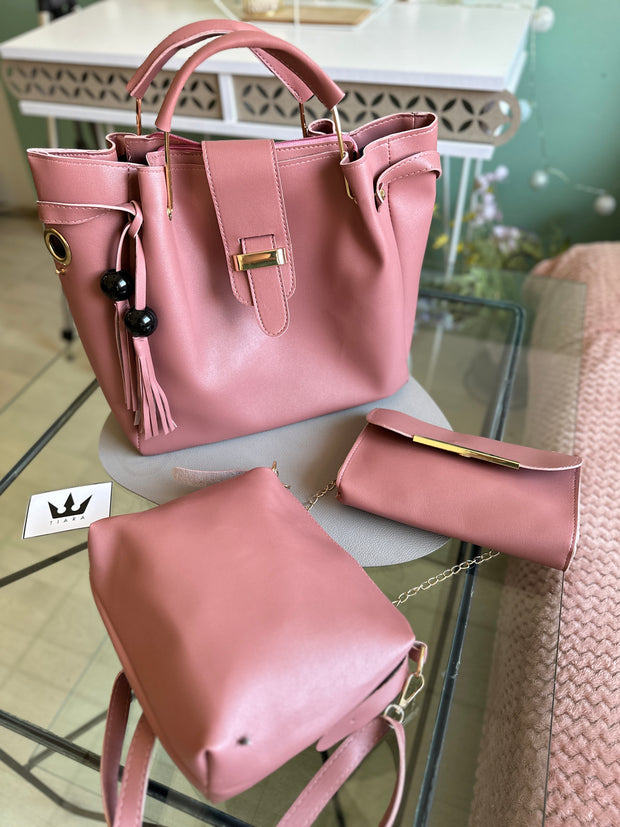 Set genti dama Ilona 3 in 1 roz