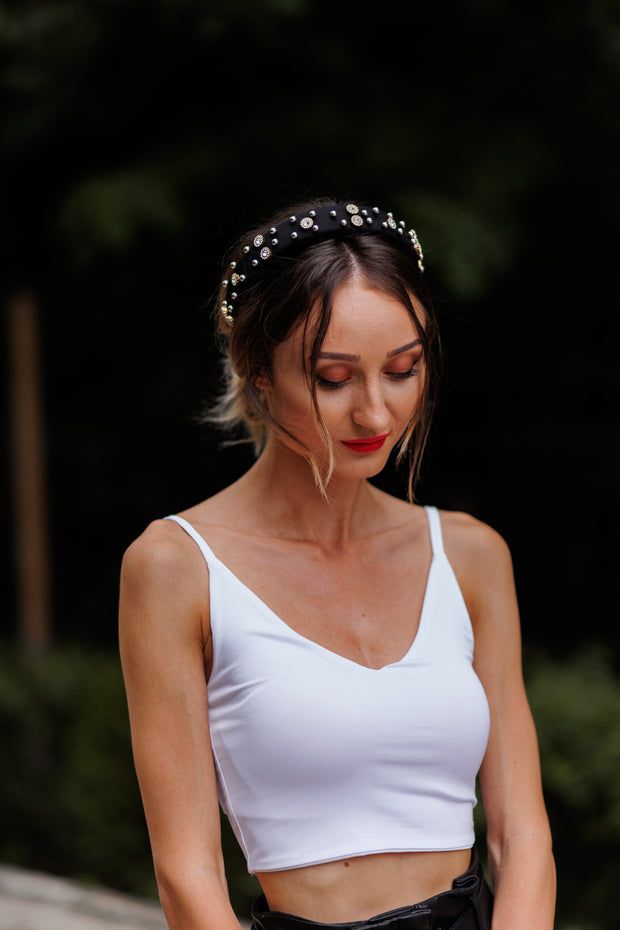 Cordeluta neagra cu perle