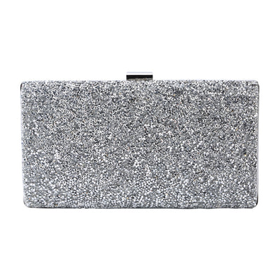 Clutch argintiu cu sclipici Nova