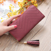 Portofel visiniu matlasat Aura - TIARA CONCEPT STORE