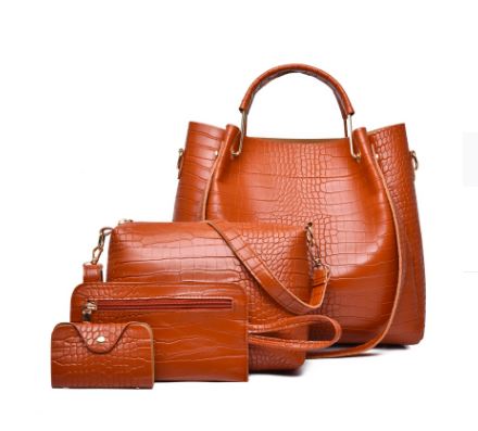 Set genti maro imitatie crocodil Selena 4 in 1 - TIARA CONCEPT STORE