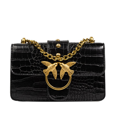 Geanta neagra crocodil Paloma