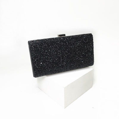 Clutch negru cu sclipici Nova