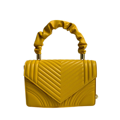 Geanta galbena matlasata Verona - TIARA CONCEPT STORE