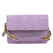 Geanta mov imprimeu crocodil Livia - TIARA CONCEPT STORE