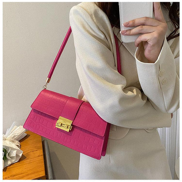Geanta roz baguette Amelie