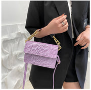 Geanta mov imprimeu crocodil Livia - TIARA CONCEPT STORE
