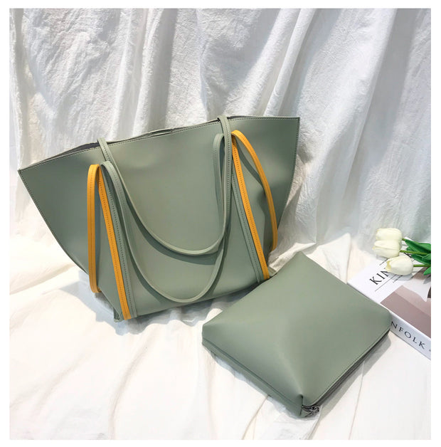Geanta verde + Portfard Fiona - TIARA CONCEPT STORE