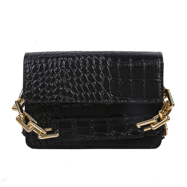 Geanta neagra imprimeu crocodil Livia