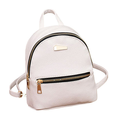 Mini Rucsac alb piele ecologica Nadia - TIARA CONCEPT STORE