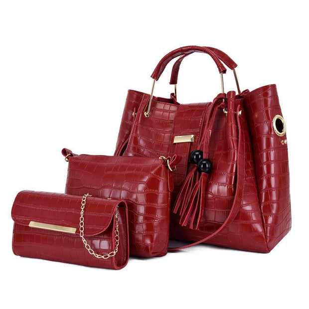 Set genti visinii crocodil Ilona 3 in 1