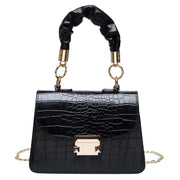 Geanta neagra crocodil Amy - TIARA CONCEPT STORE