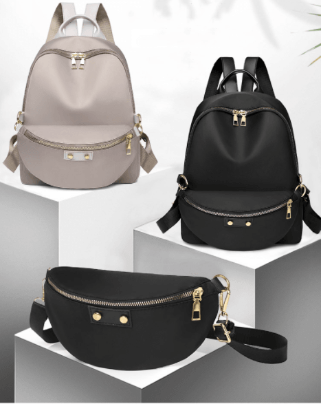 Set Rucsac + Borseta Kim negru