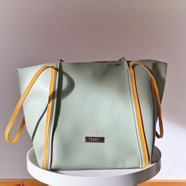 Geanta verde + Portfard Fiona - TIARA CONCEPT STORE
