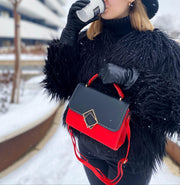Geanta Bliss negru/rosu