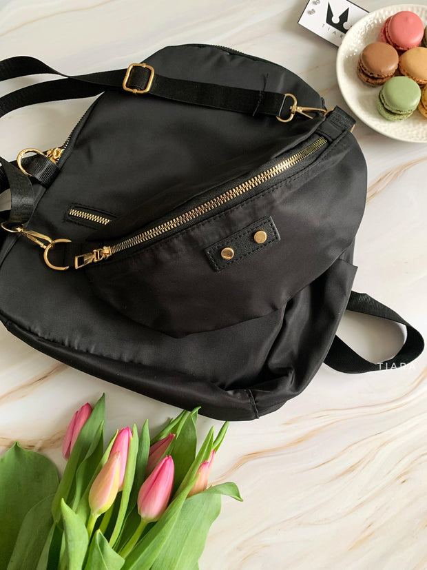 Set Rucsac + Borseta Kim negru