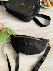 Set Rucsac + Borseta Kim negru