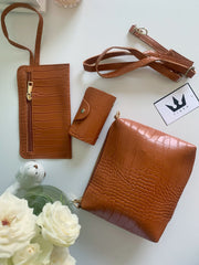 Set genti maro imitatie crocodil Selena 4 in 1 - TIARA CONCEPT STORE