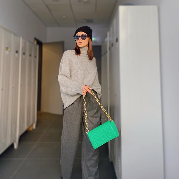 Geanta verde matlasata Zenaida - TIARA CONCEPT STORE