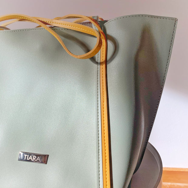 Geanta verde + Portfard Fiona - TIARA CONCEPT STORE