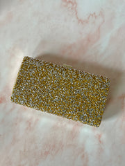 Clutch auriu cu sclipici Nova - TIARA CONCEPT STORE