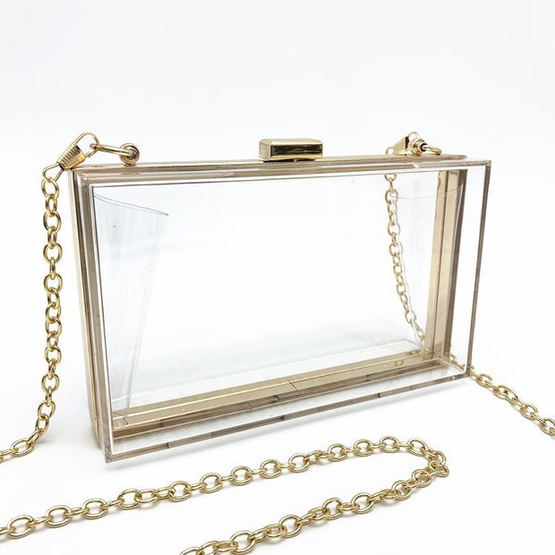 Geanta transparenta clutch Adira - TIARA CONCEPT STORE