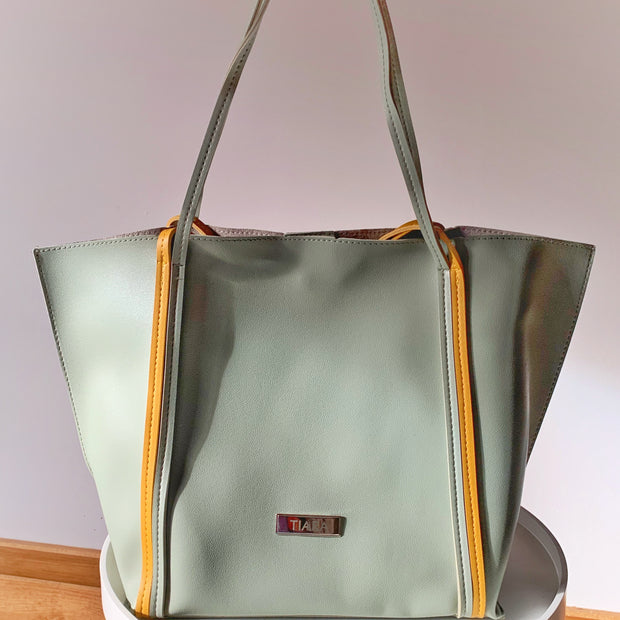 Geanta verde + Portfard Fiona - TIARA CONCEPT STORE