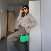 Geanta verde matlasata Zenaida - TIARA CONCEPT STORE