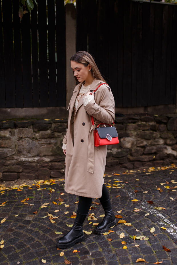 Geanta Bliss negru/rosu