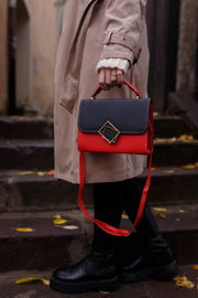 Geanta Bliss negru/rosu