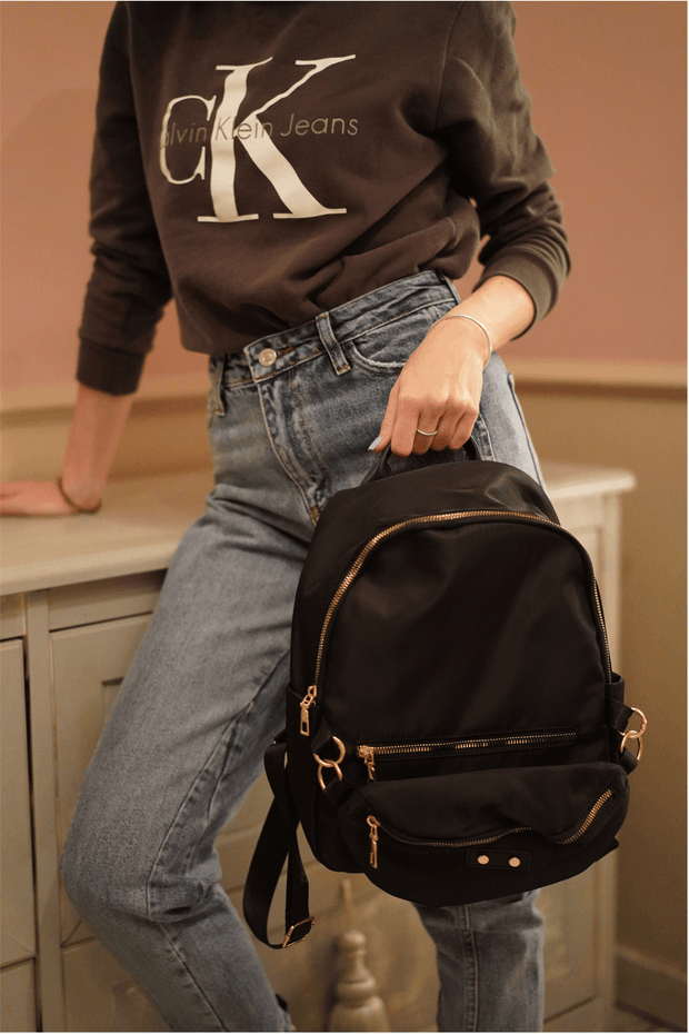 Set Rucsac + Borseta Kim negru
